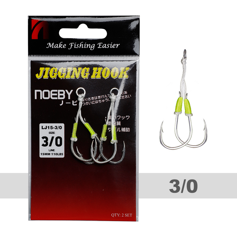 Noeby Strong Quality Jigging Hook 3/0