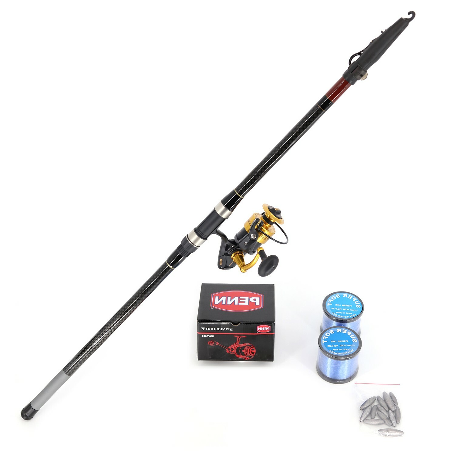 Shore Fishing (Pilot 4.2m and Penn V5500 including Nylon line with rigs and sinkers) Combo
