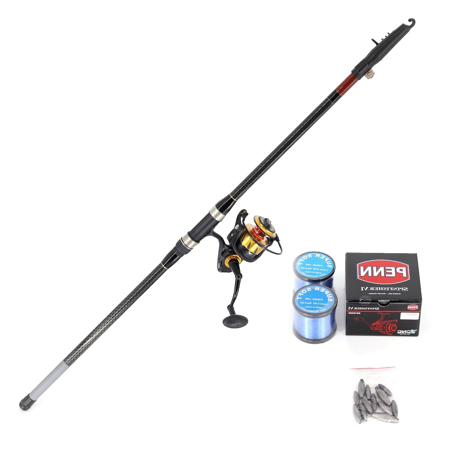 Shore Fishing (Pilot 3m and Penn VI 5500 including Nylon line with rigs and sinkers) Combo