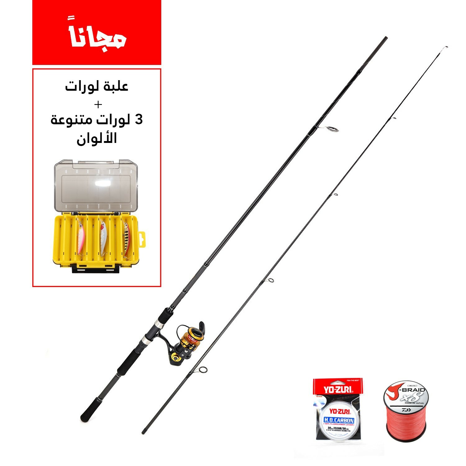 Casting (Shimano 2.7m and Penn VI 3500 reel including Daiwa Braid 22lb and fluorocarbon lines) Combo