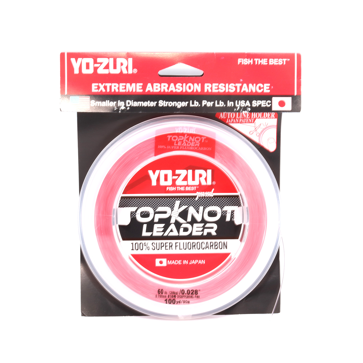 yo-zuri topknot leader pink tk ld 91.4m breaking strength  27.2kg-60lb
