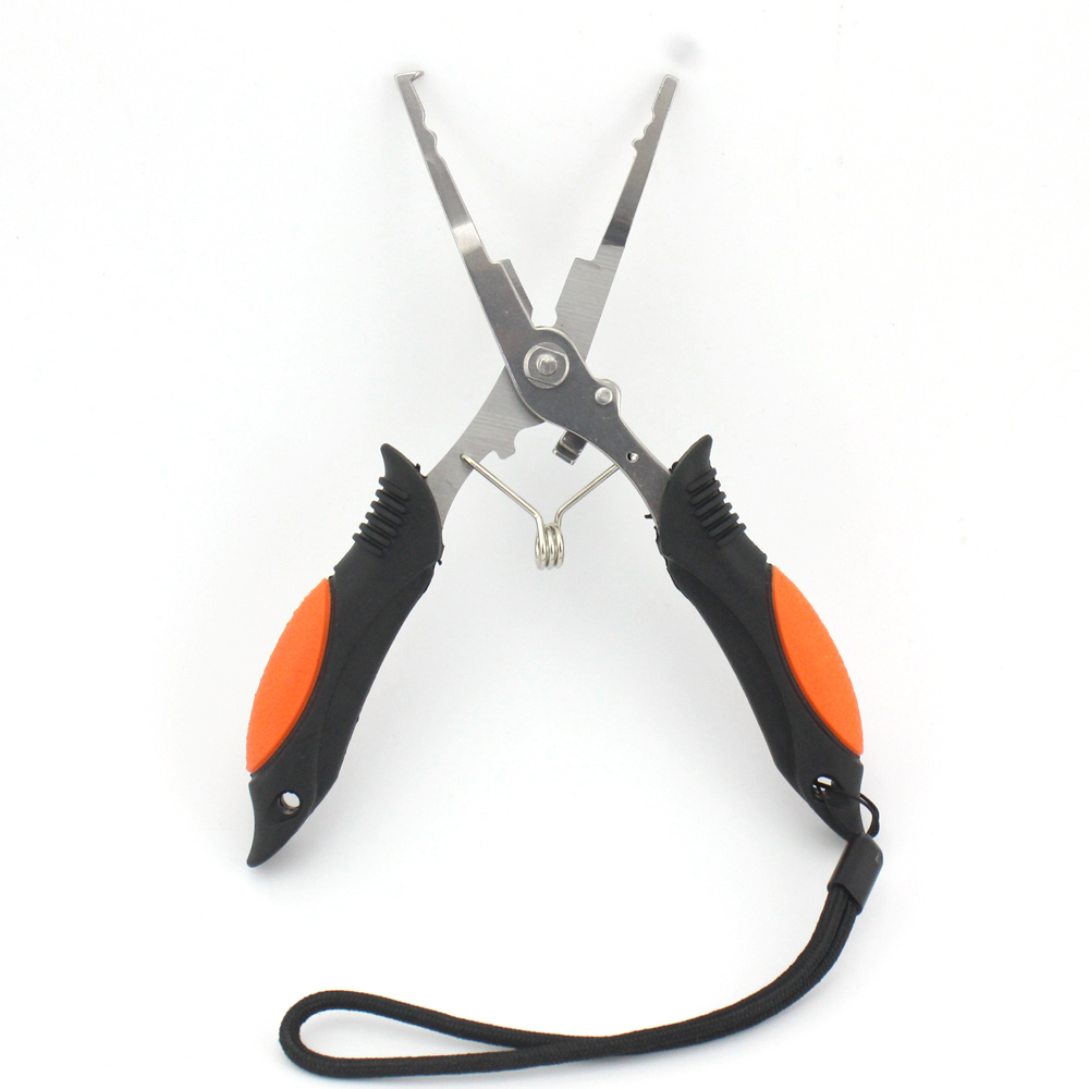 Qiilu Stainless Steel Fishing Pliers Multi-tool Scissors Hook