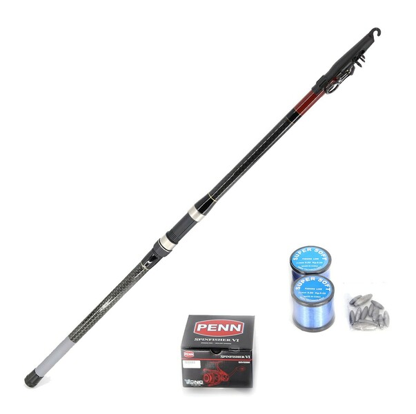 Shore Fishing (Pilot 3.6m and Penn VI 5500 including Nylon line with rigs  and sinkers and snap swivels) Combo